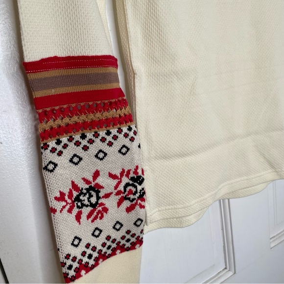 NWT Free People Mikah Layering Cuff Cream Combo Long Sleeve Boho - Picture 5 of 6